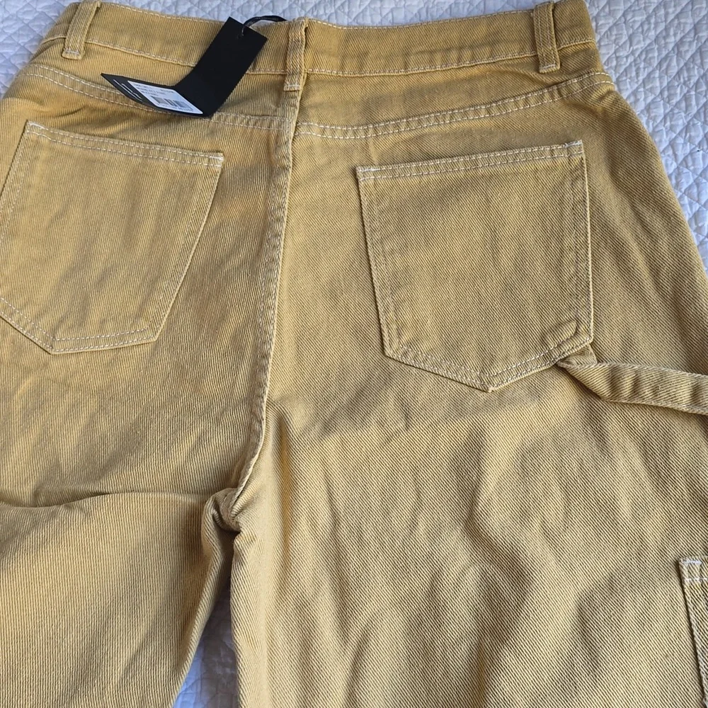 Lioness Mustard Yellow Baggy Miami Vice Cargo Jeans - Picture 9 of 12